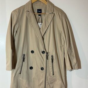 Gap Design Edition by AlexanderWang  Double-Breasted Trench Coat with Zip Detail